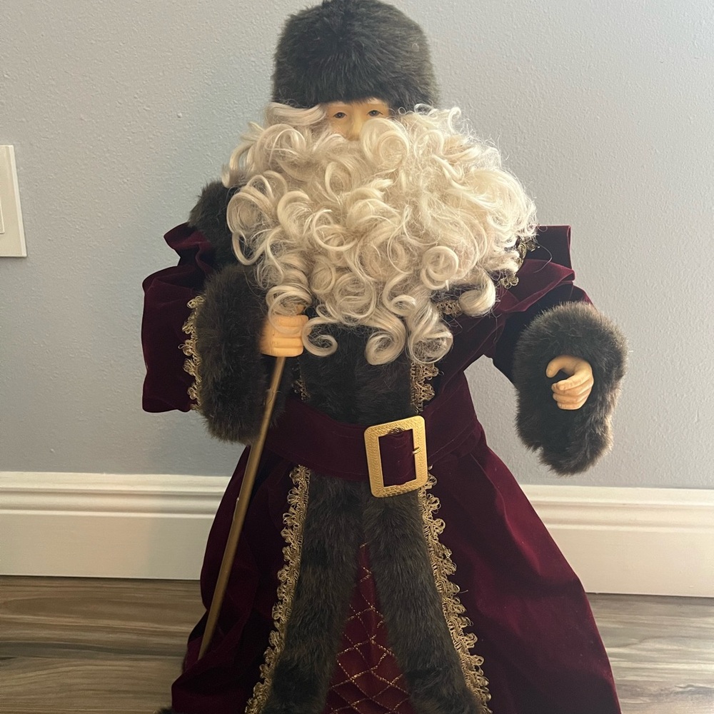 Santa Claus 23” Father Christmas Tree Topper Table Top Decor
Burgundy grey gold